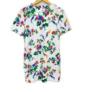 Talbots Sara Campbell Vintage Floral White Sheath Dress‎ Women’s Sz 12